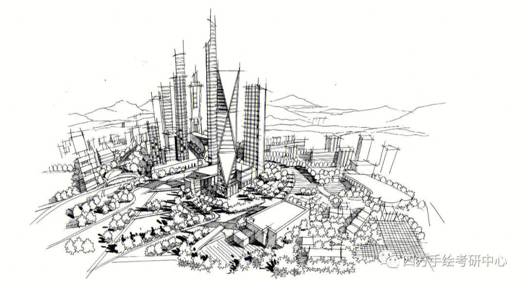 城市规划图简笔画图片