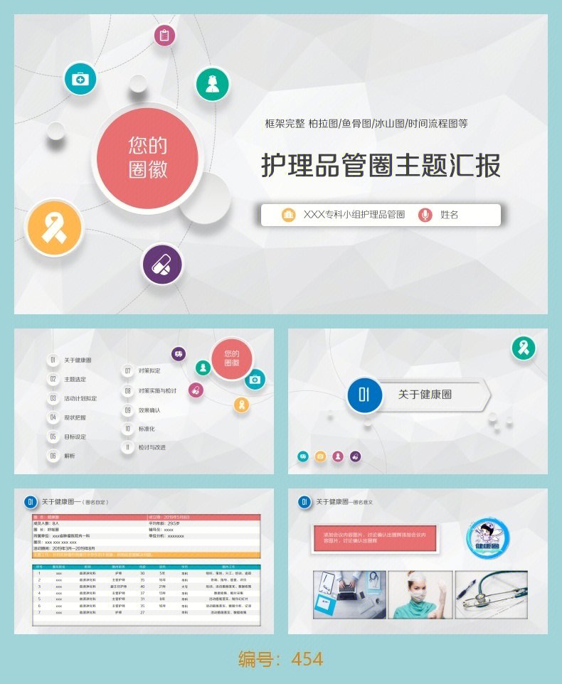 医学护理pdca工作法护理品管圈主题ppt模板