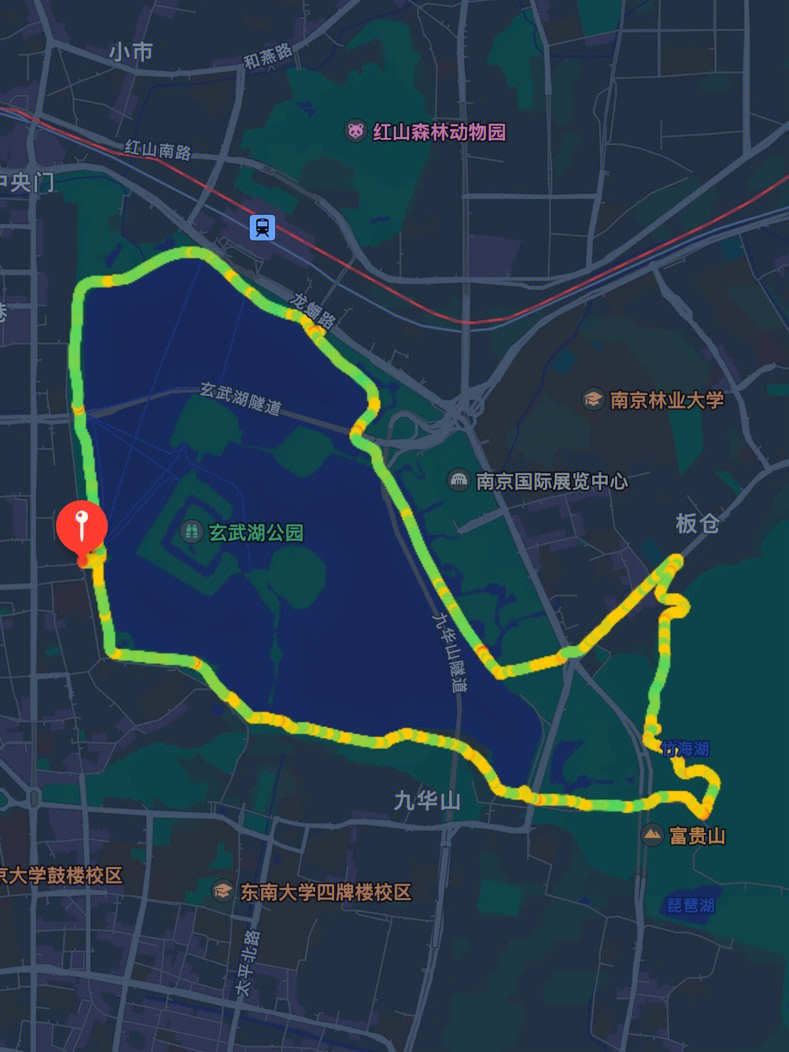 南京玄武湖徒步线路图片