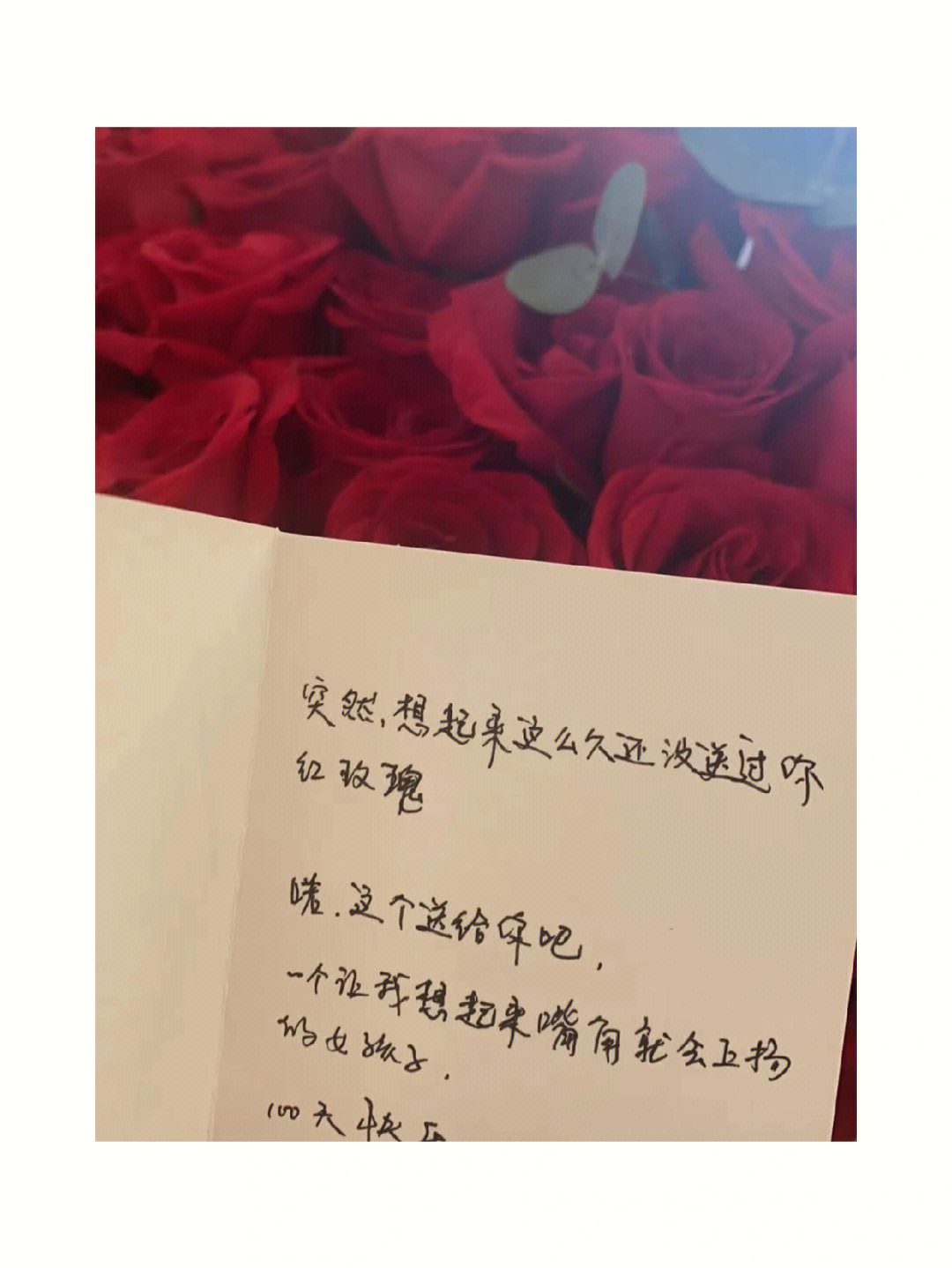 玫瑰花卡片浪漫短句图片