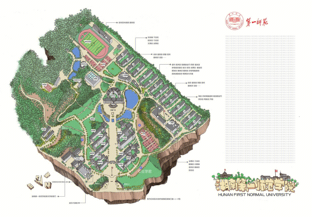 青岛农业大学手绘地图图片