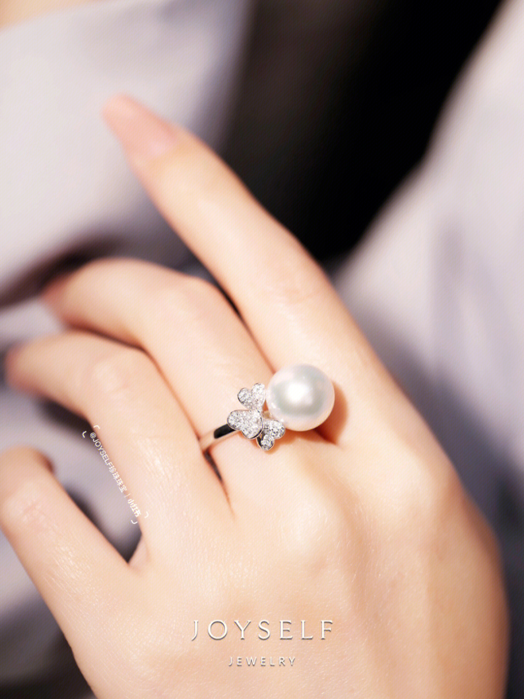 7815把幸运挂在指尖@joyself珍珠分享@joyself珍珠设计#澳白戒指
