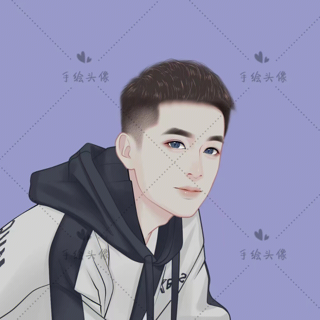 手绘头像procreate绘画帅气男头