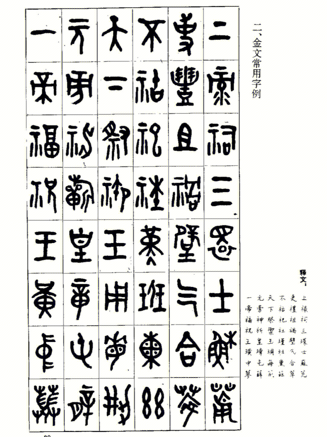 文字的魅力13金文常见字例