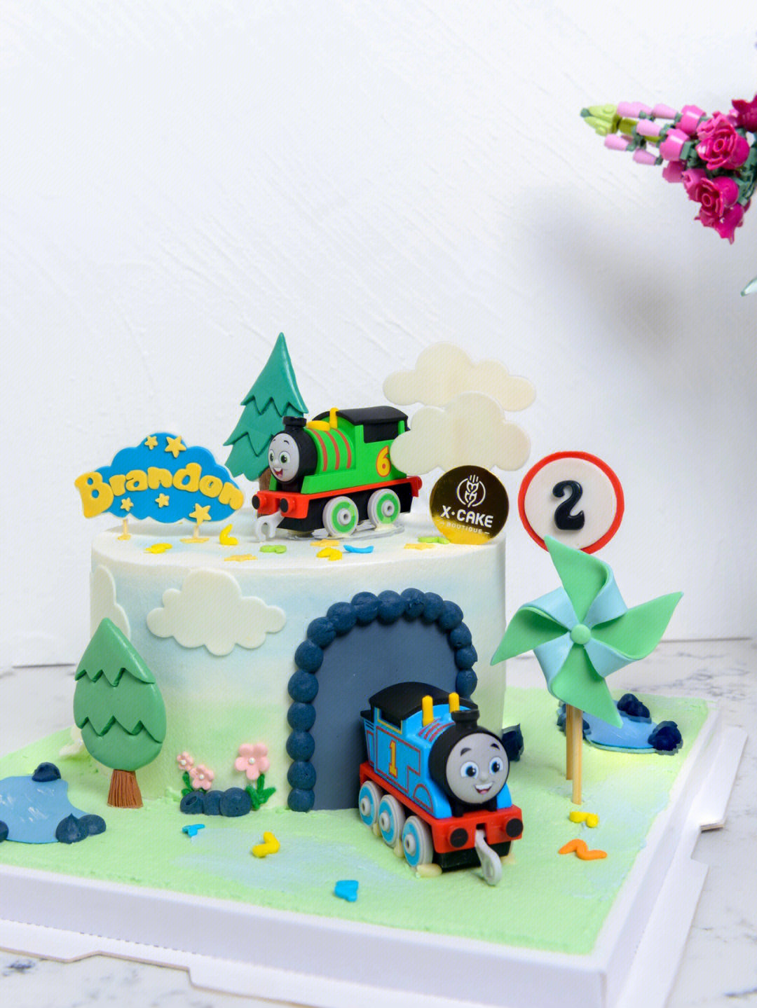 托马斯小火车蛋糕温哥华私人订制生日蛋糕