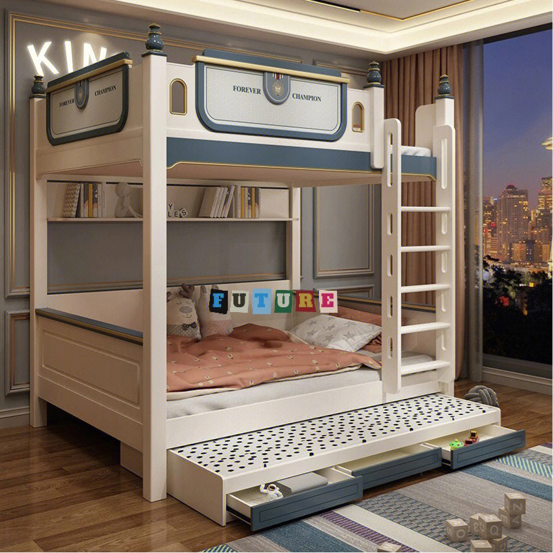 创意儿童高低床78上下床设计节省空间