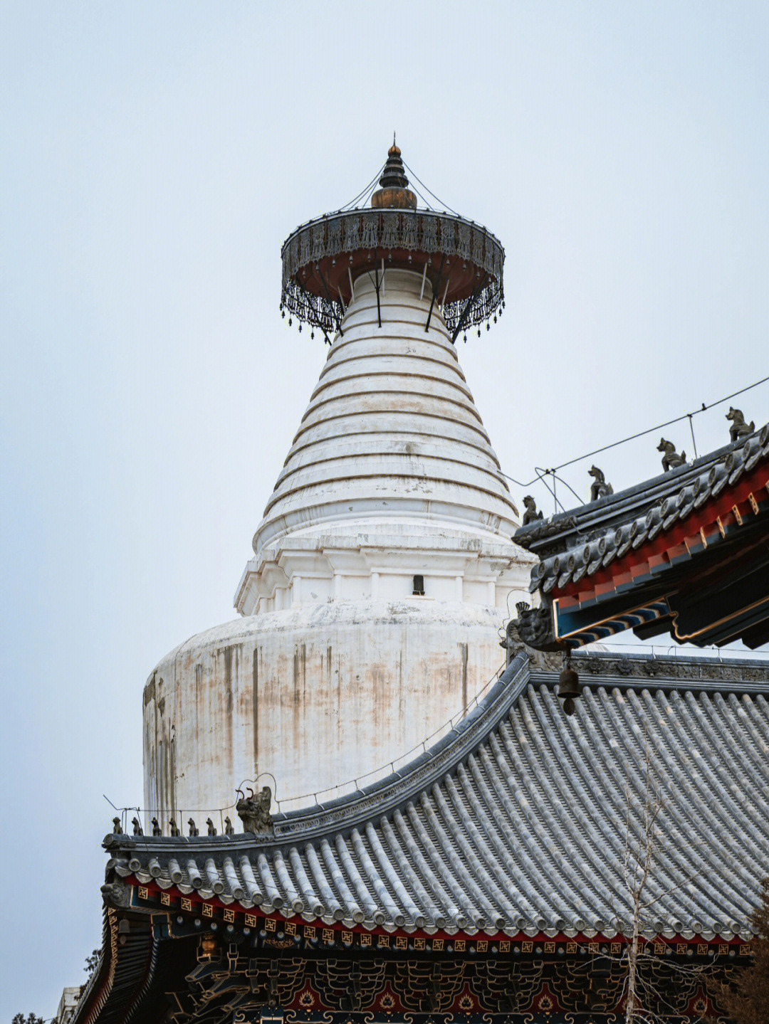 北京妙应寺白塔立面图片