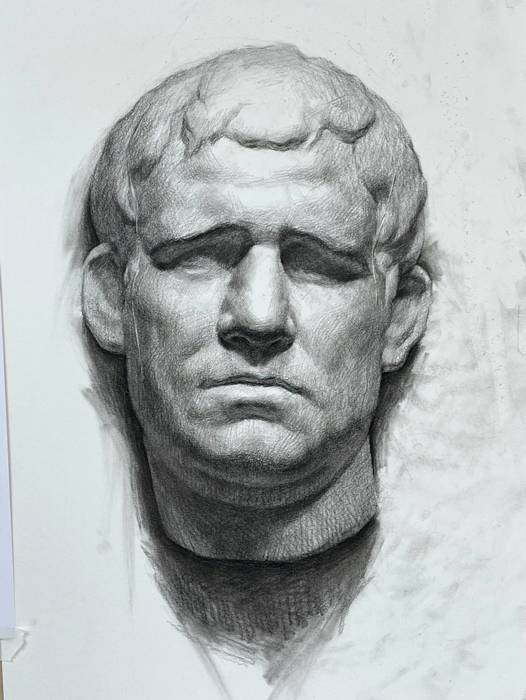 罗马青年石膏像步骤图图片