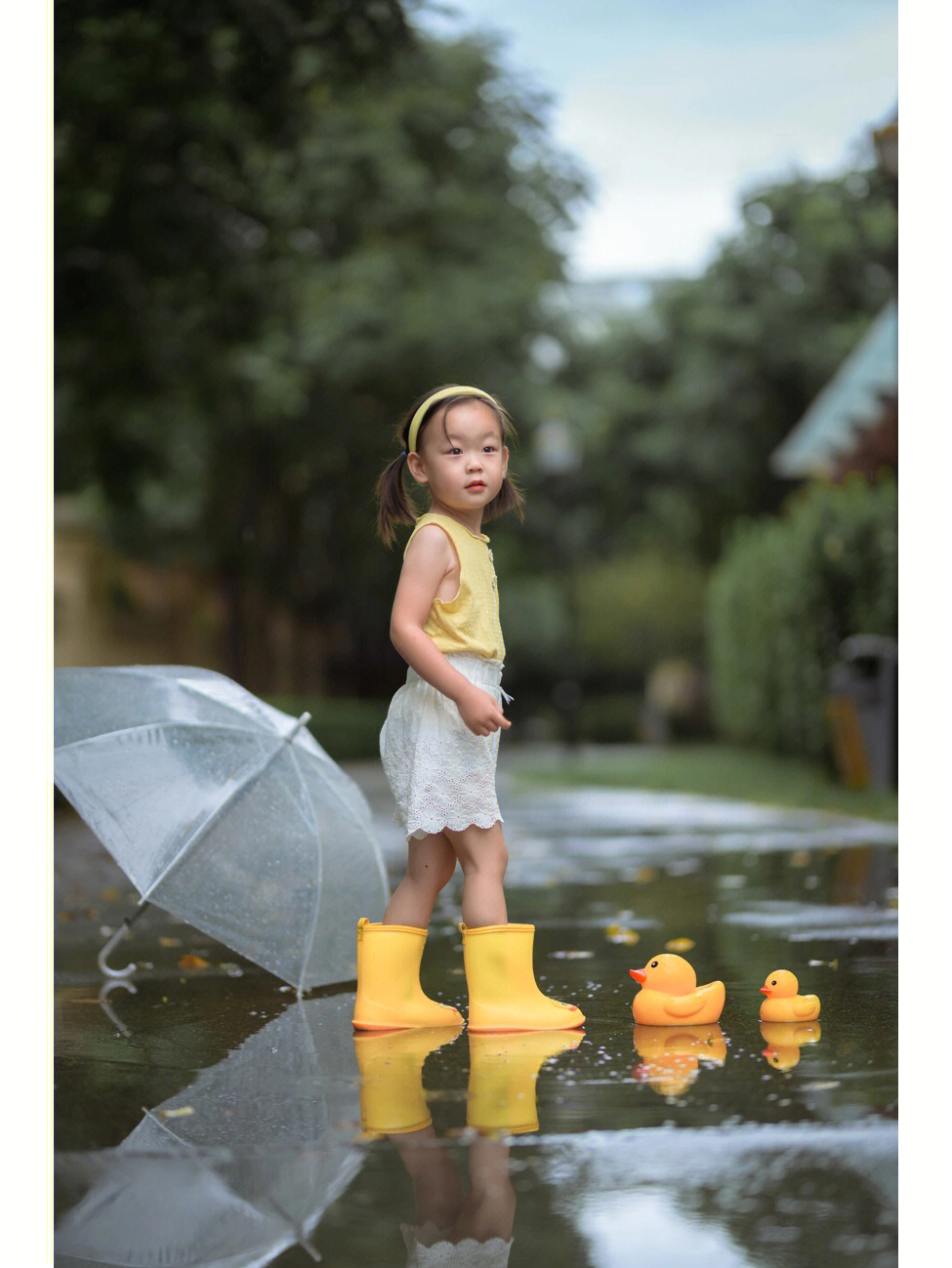 儿童摄影Ⅰ下雨天在小区也能拍大片