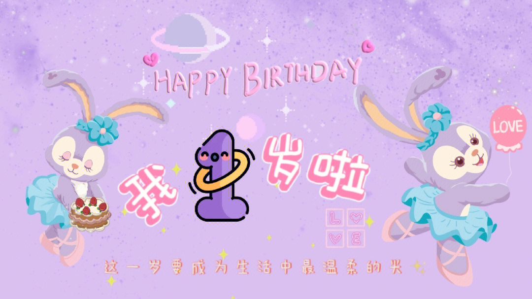 生日快乐电视投屏背景图