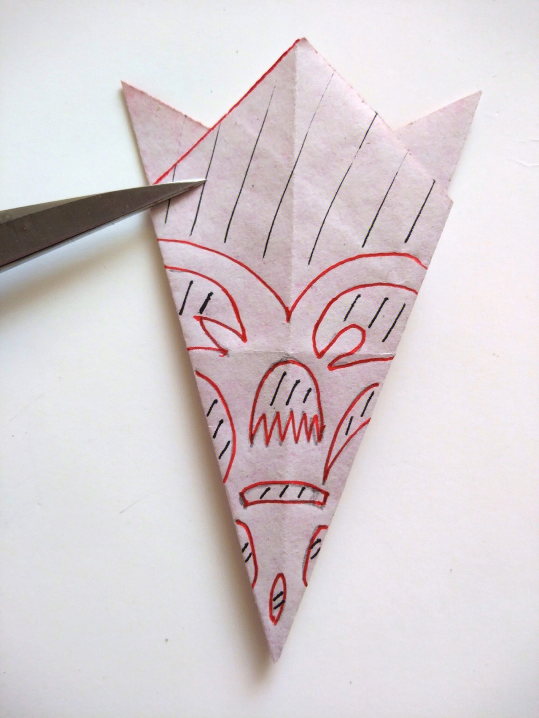 五角折剪纸儿童手工剪纸窗花附教程