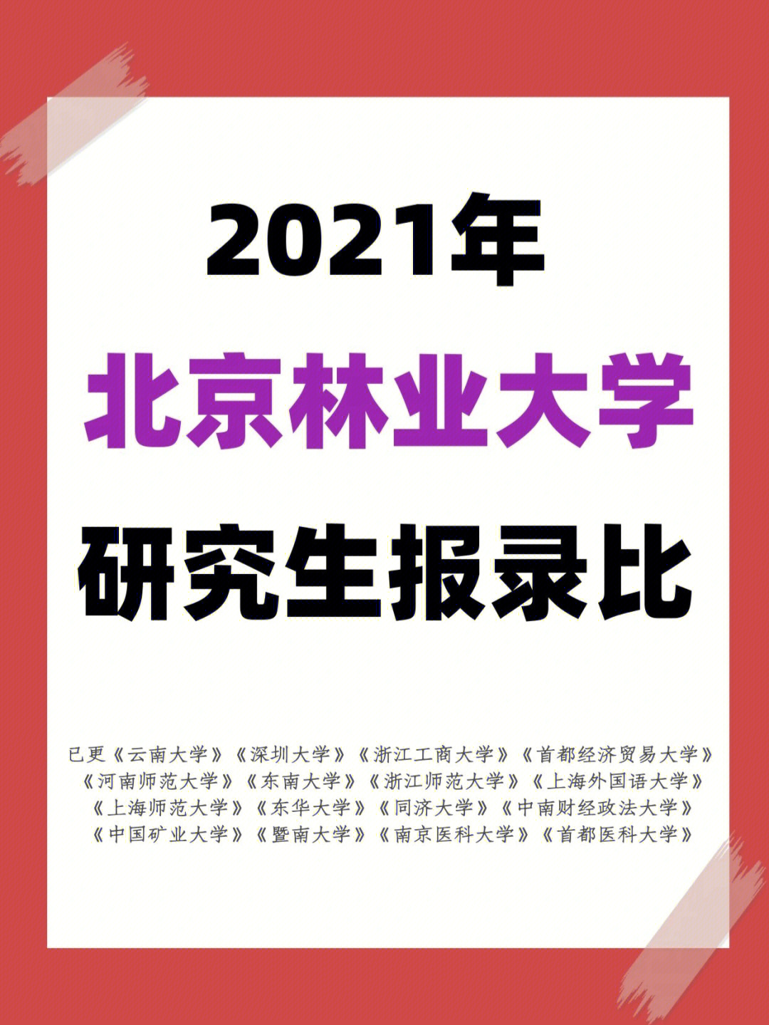 22考研北京林业大学研究生报录比