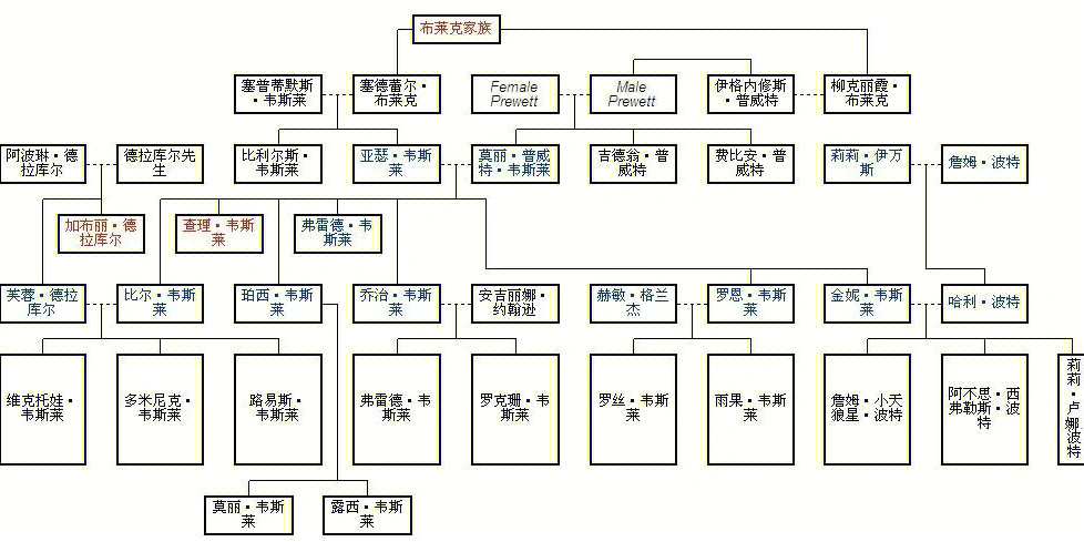 韦斯莱家族谱图片