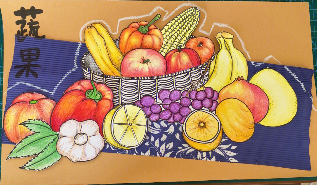 蔬果的联想绘画四年级图片