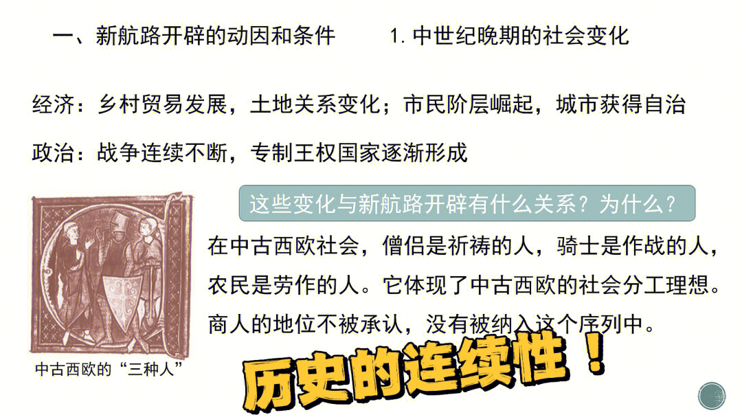 新航路的开辟是世界近代史的开端,新教材里面增加了很多其他航路,但是