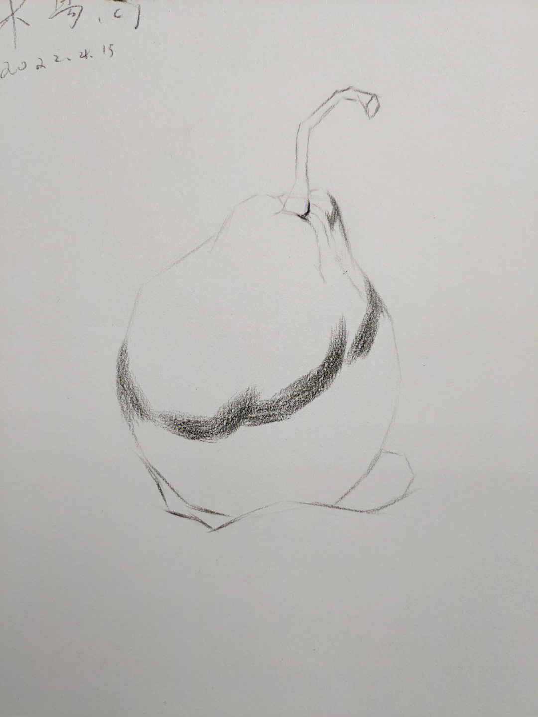 结构素描梨子图片