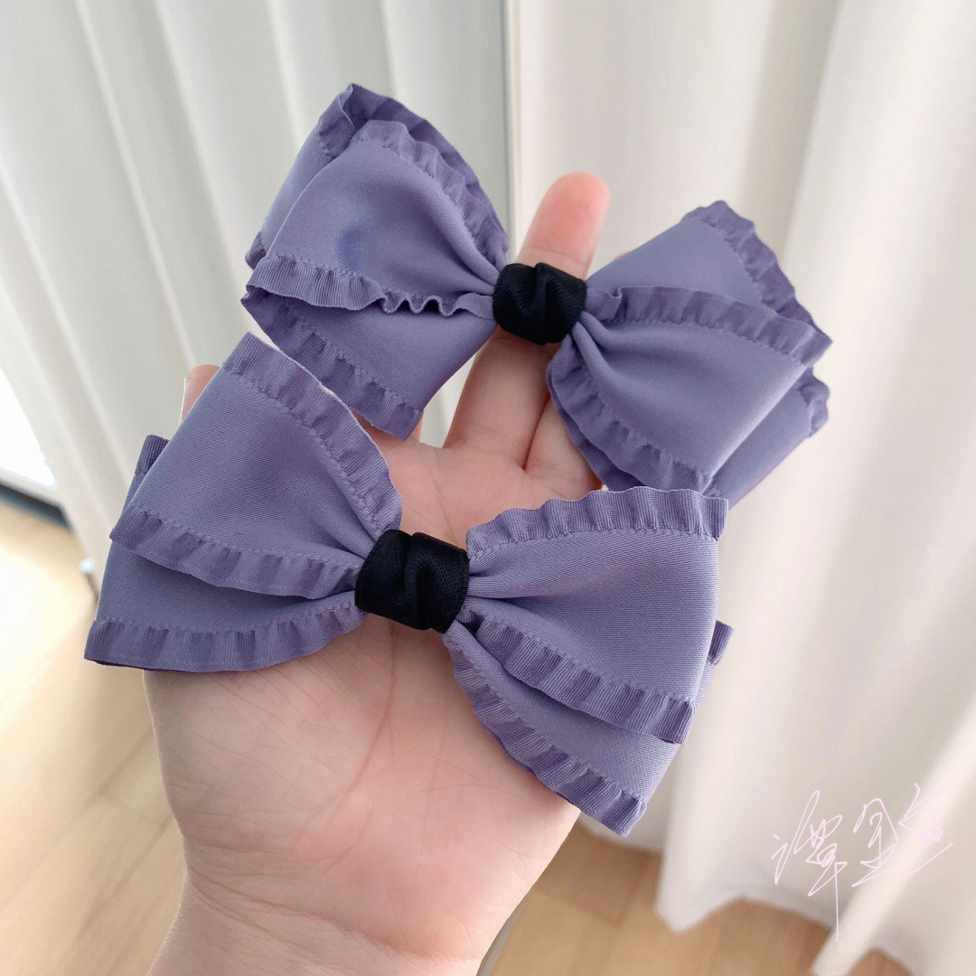 紫色蝴蝶结发夹