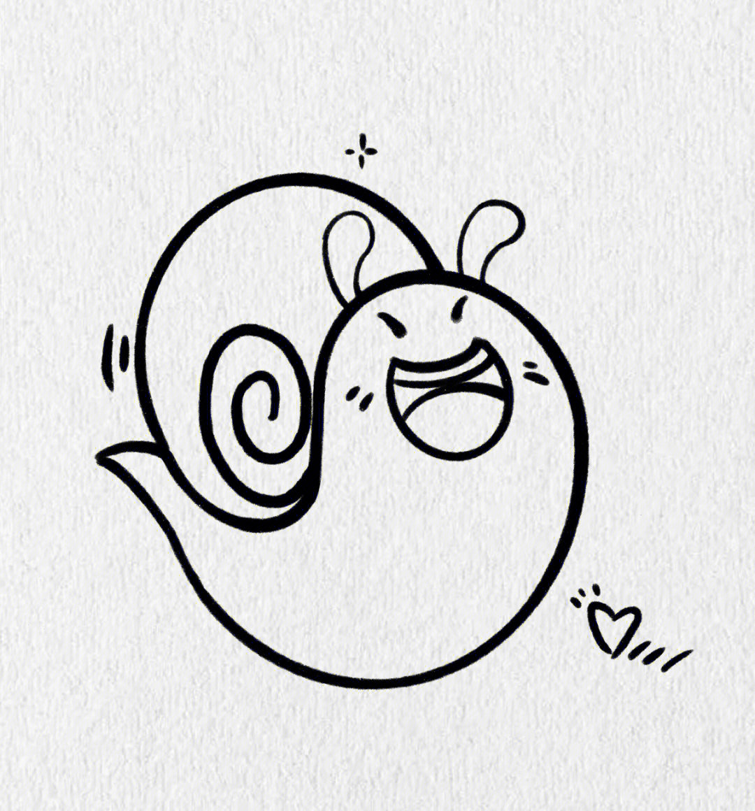 蜗牛的壳简笔画图片