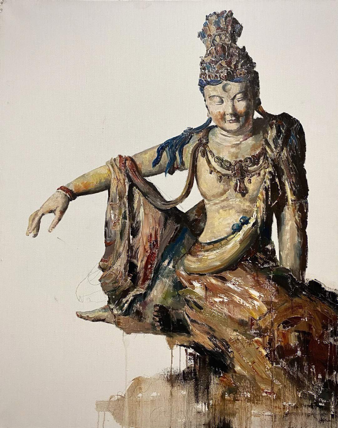 佛教油画作品图片