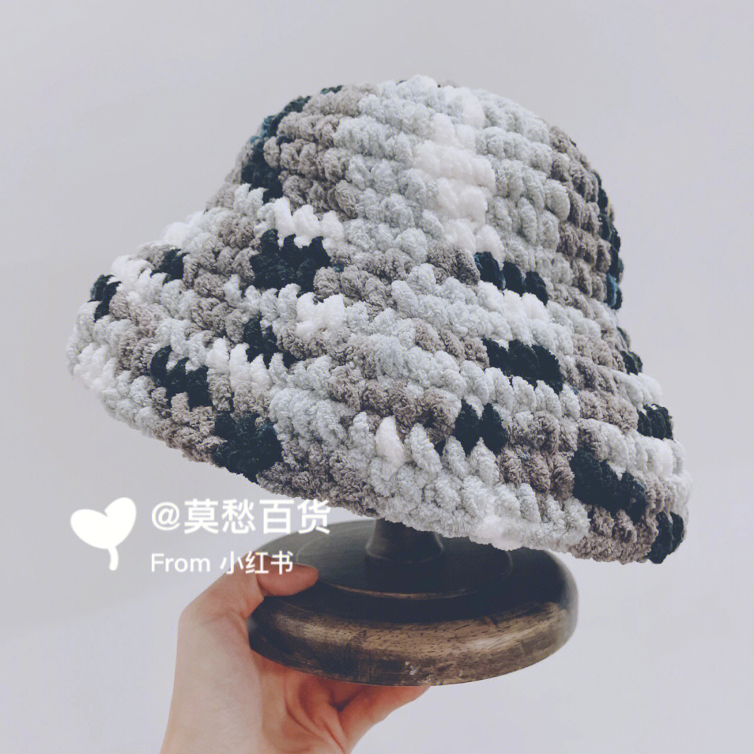 韩式花样渔夫帽的钩法图片