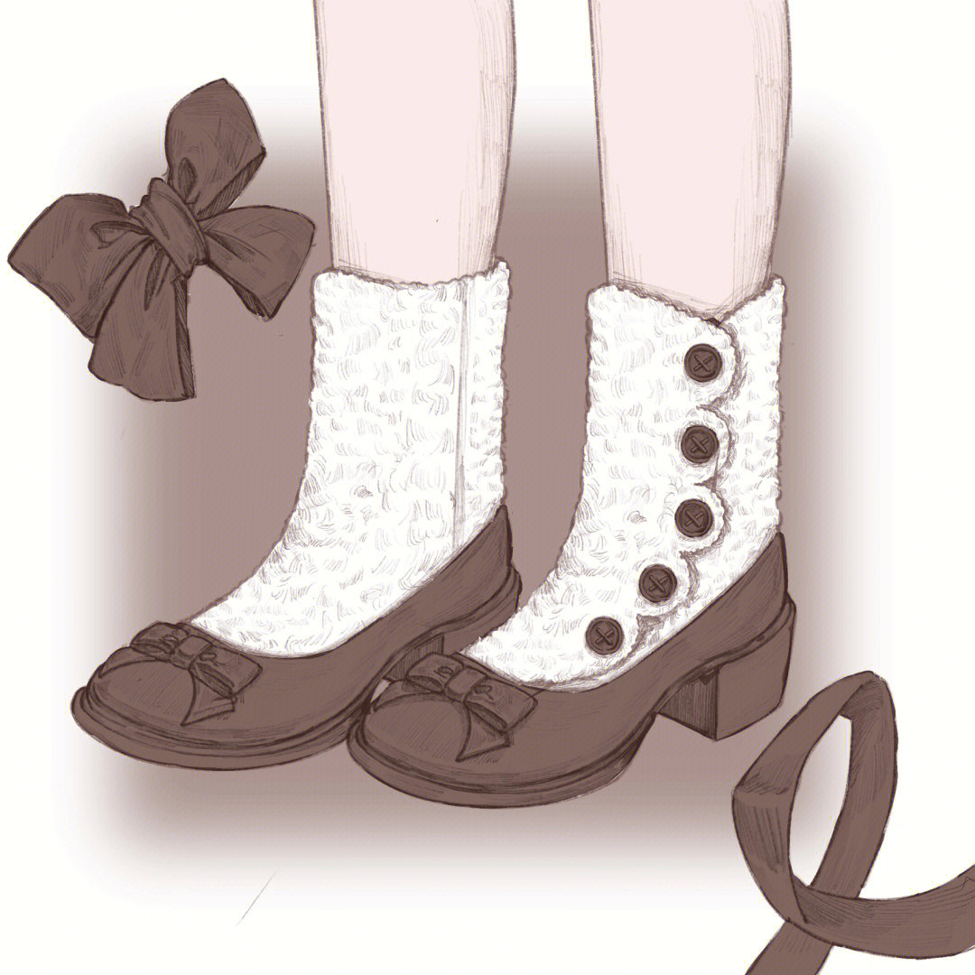 洛丽塔漫画鞋子图片