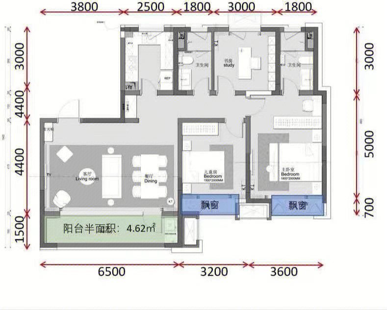 中北新都心户型效果图图片