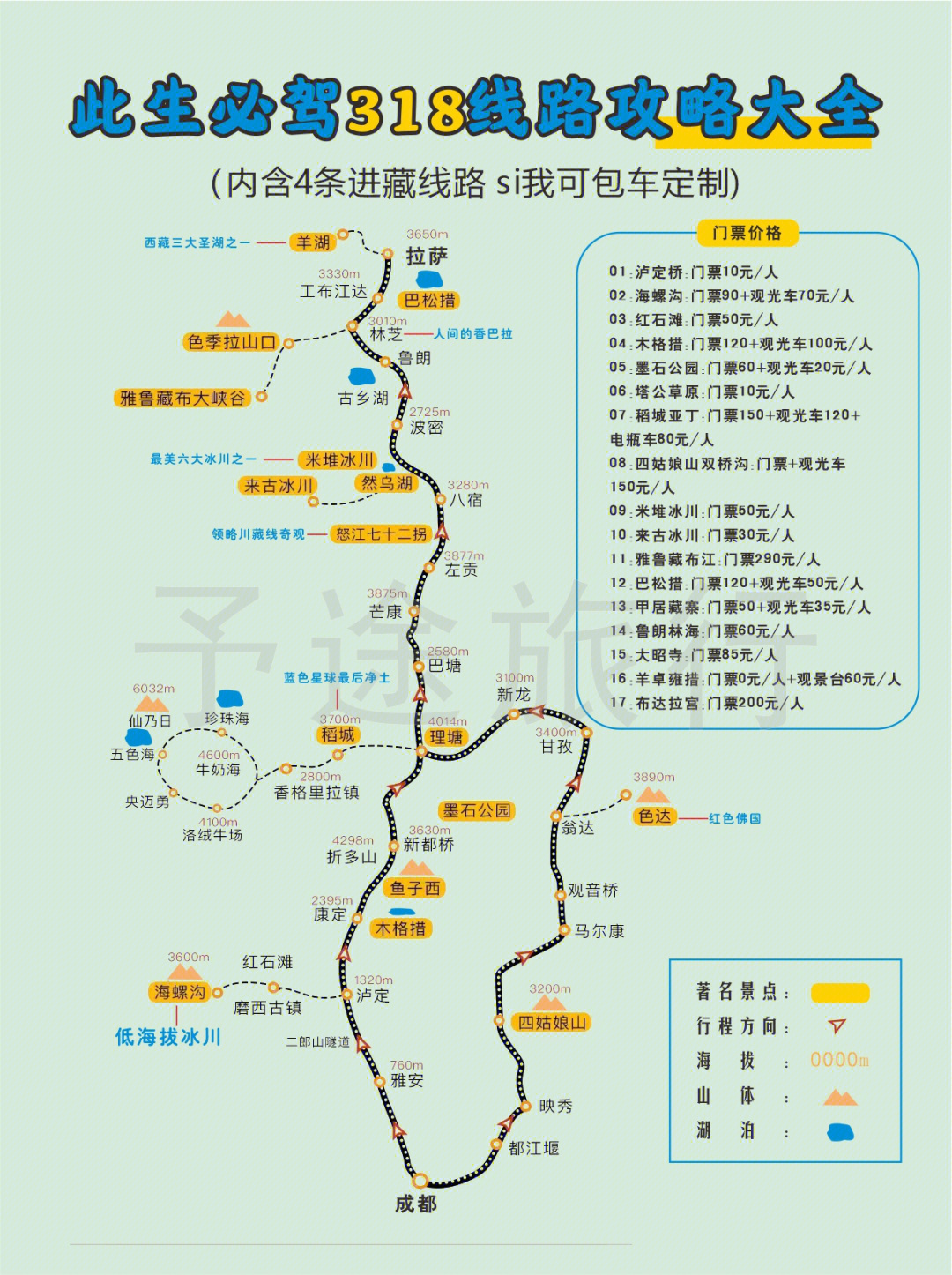 川藏线全程线路图图片