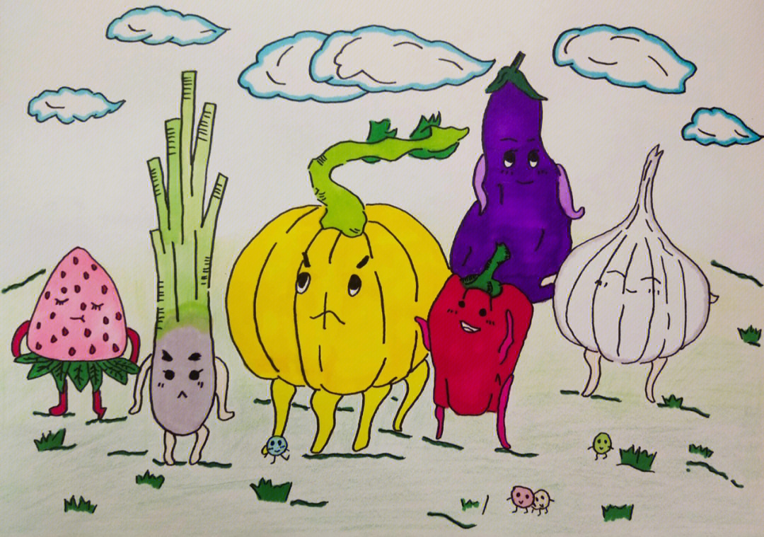 蔬果的联想绘画简单图片