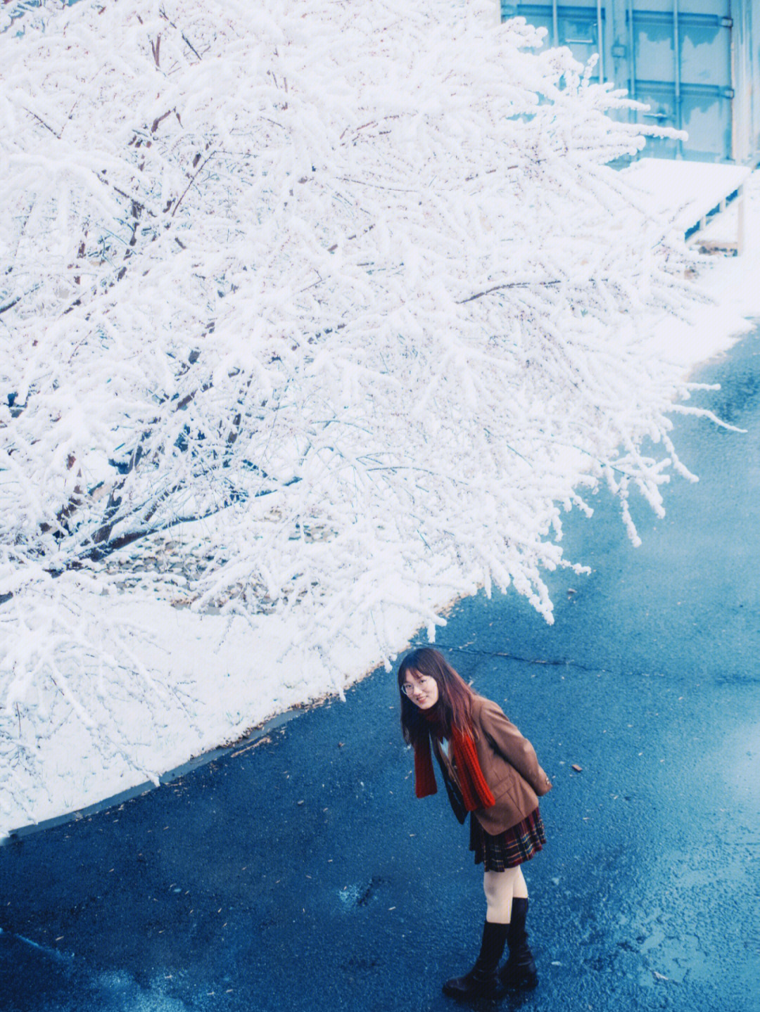 拍雪景姿势图片大全图片