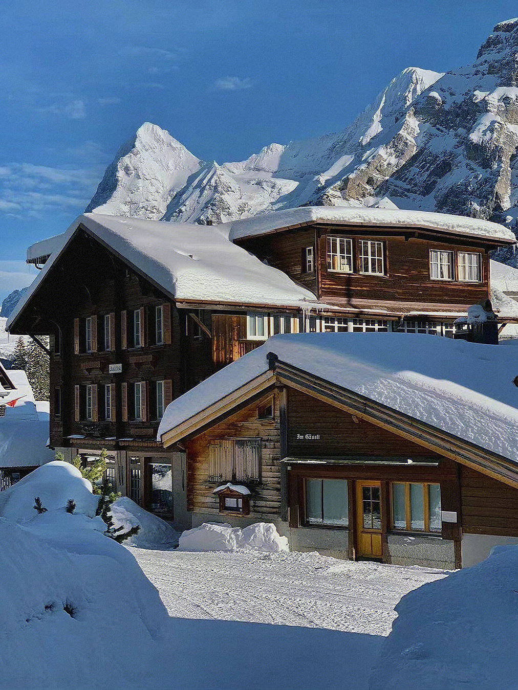 瑞士雪景最美的小镇图片