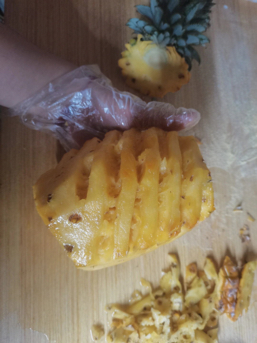 第一次切菠萝