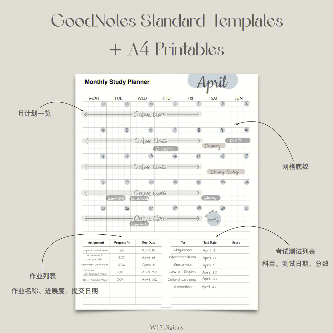 goodnotes页面模板图片