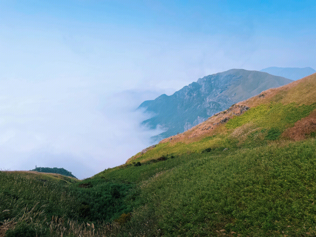 高山草甸云起云涌萍乡武功山