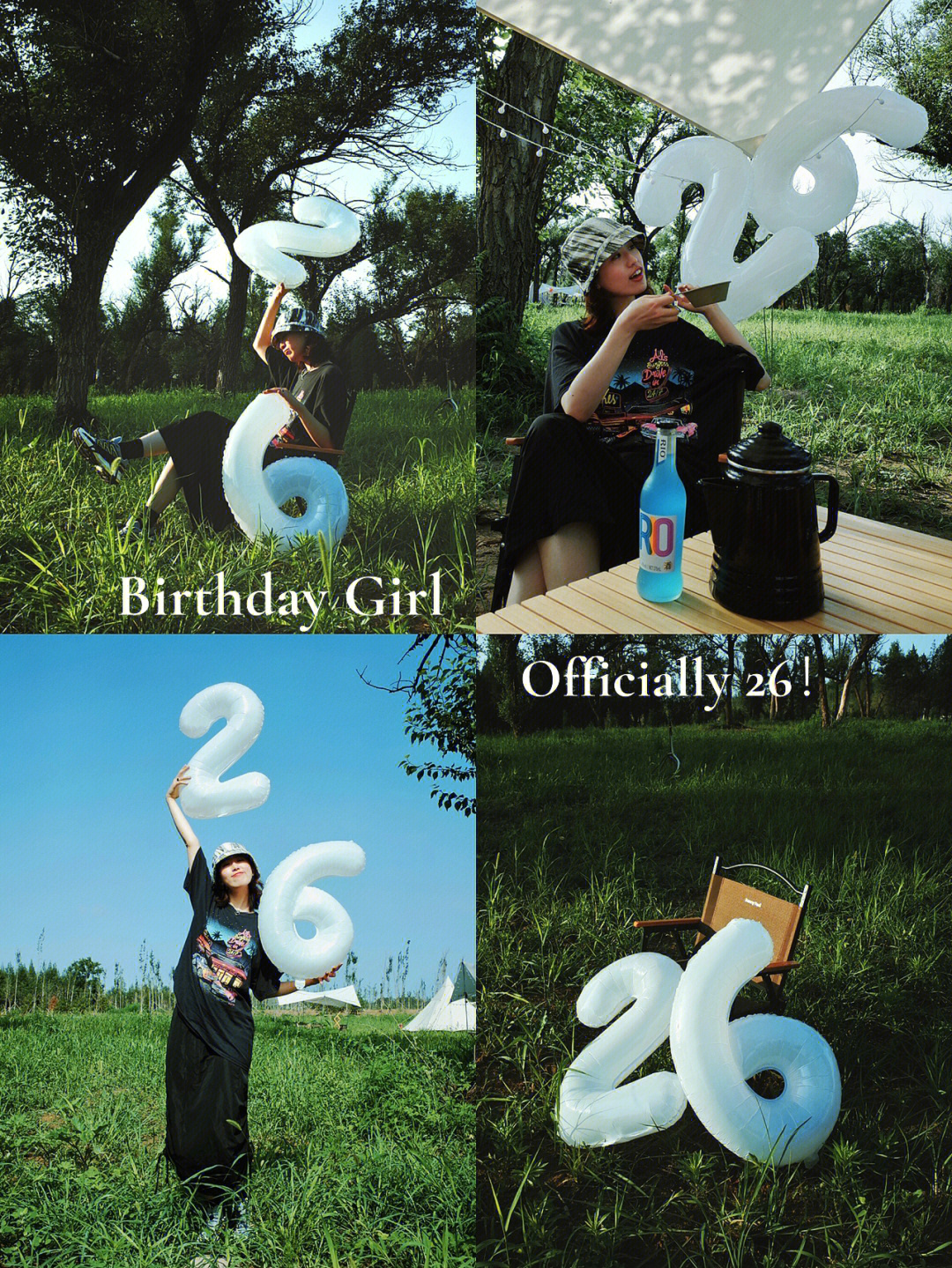 生日数字气球照姿势大全26岁向前冲60