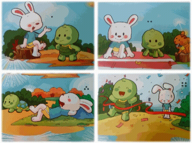 兔子和乌龟赛跑简笔画图片