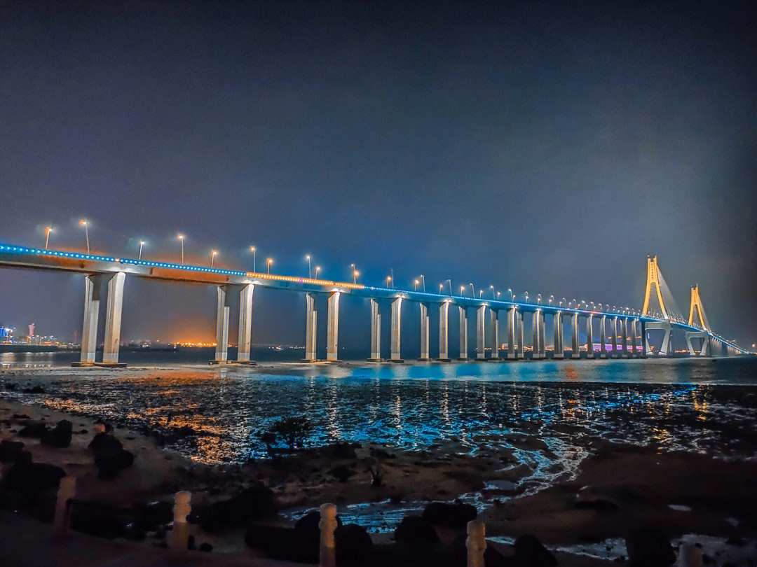 湛江海湾大桥 夜景图片