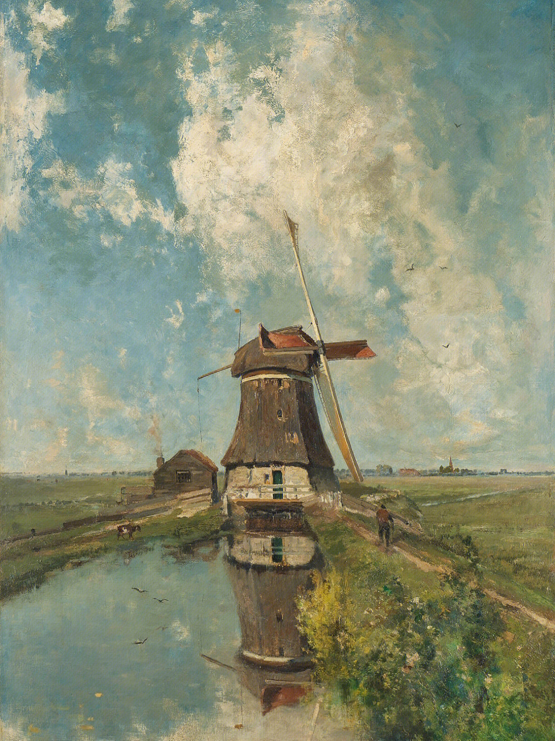荷兰油画《风车》