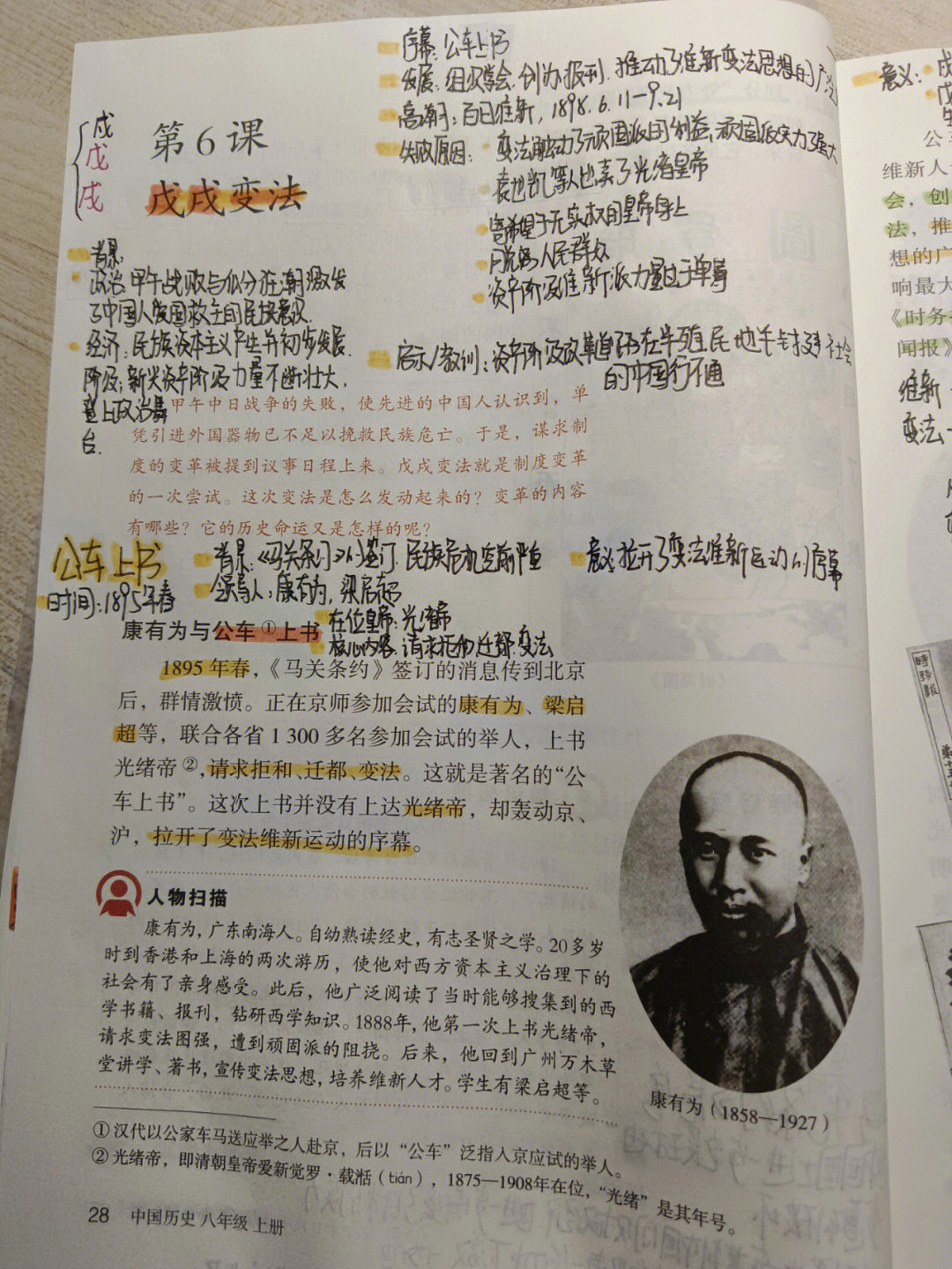 历史戊戌变法手抄报图片