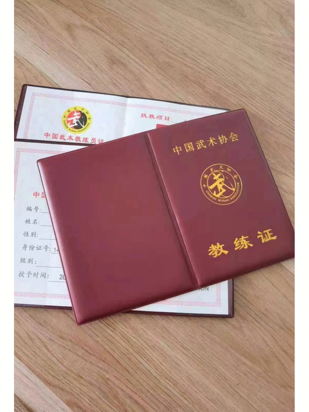 中国武术协会会员证图片