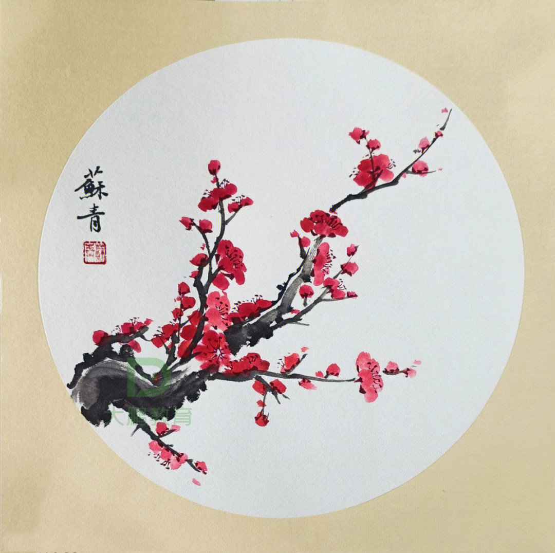 学习笔记国画山水画法花鸟梅花画法