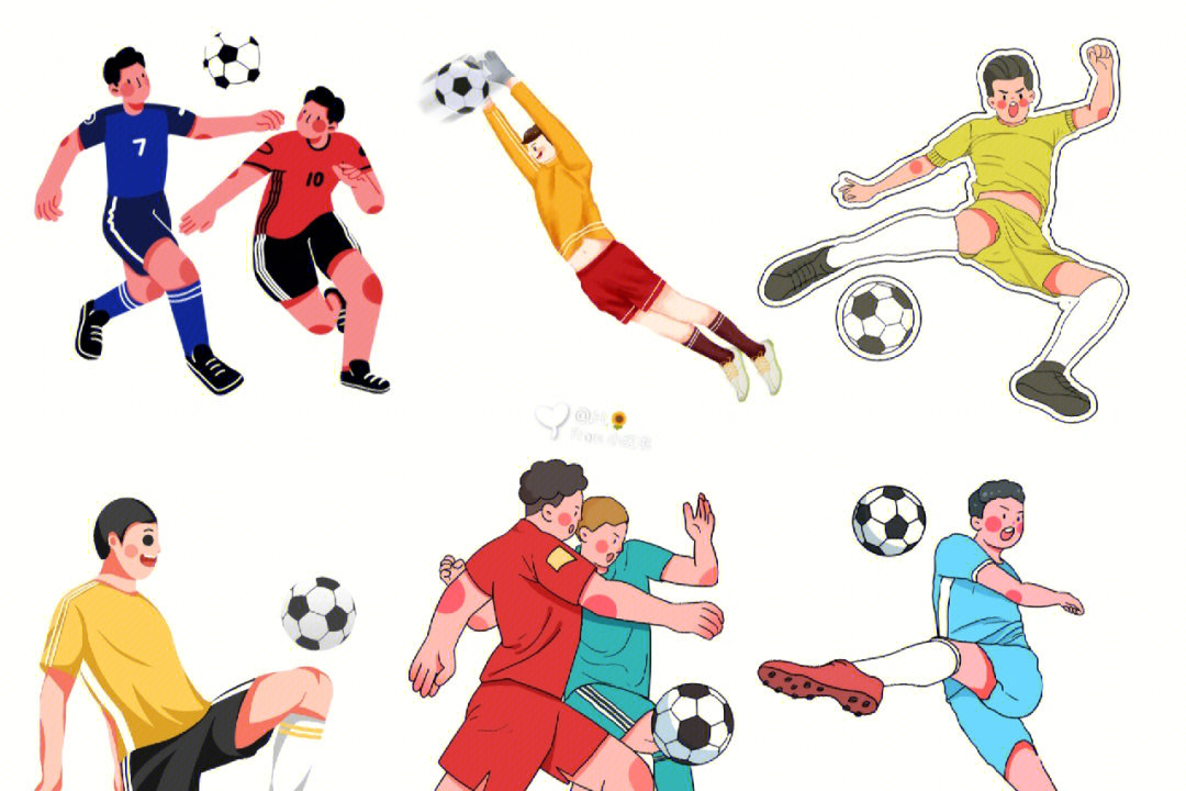 足球运动绘画图片