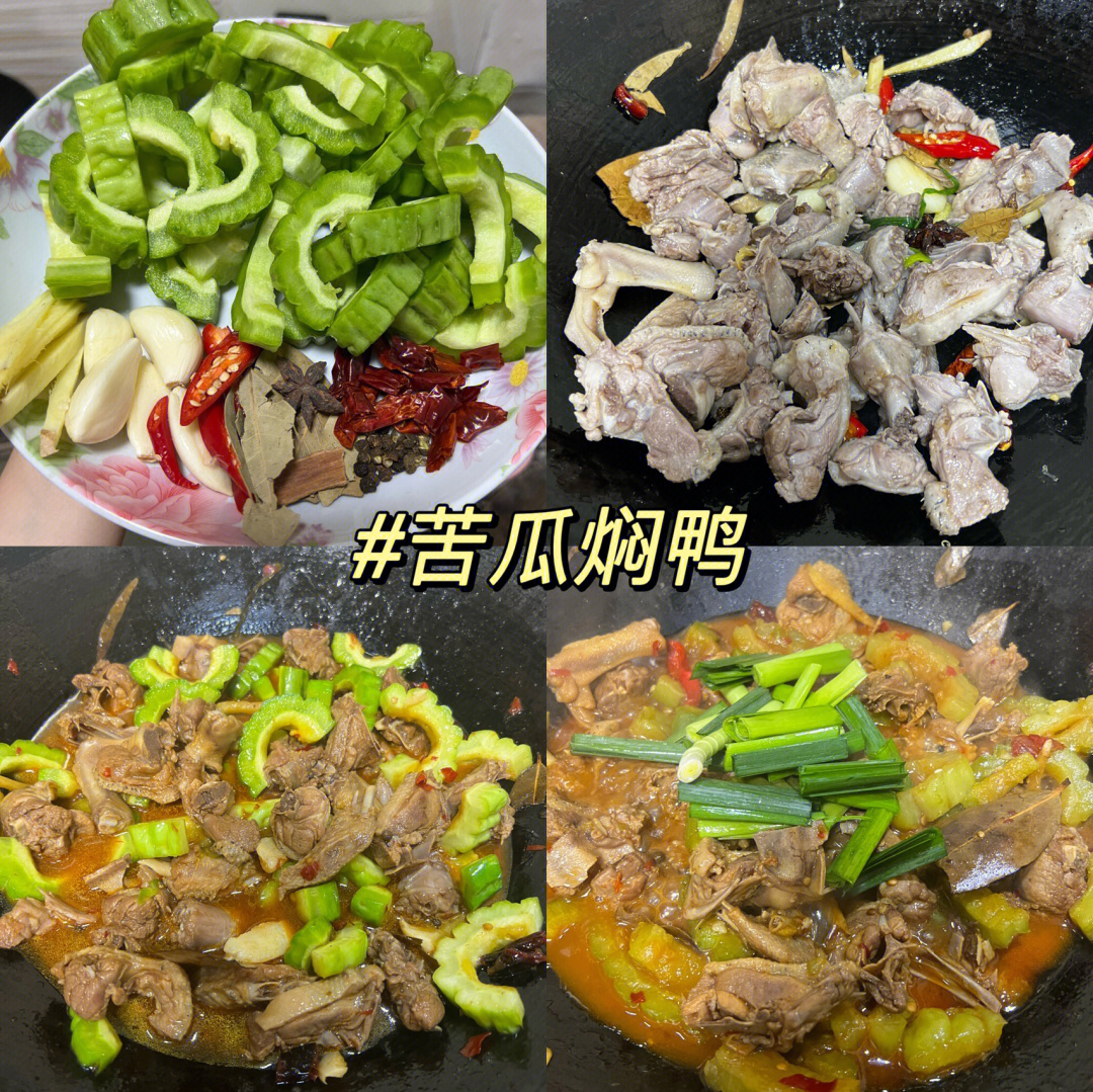 简单肉食苦瓜焖鸭