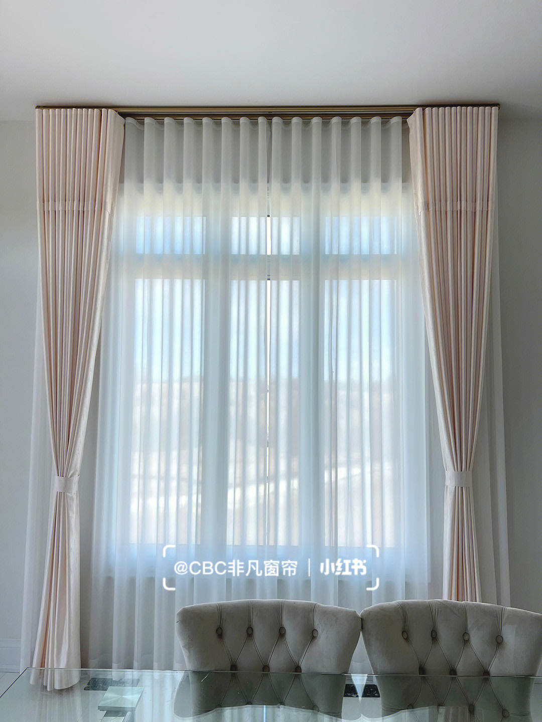 横拼接窗帘搭配效果图图片