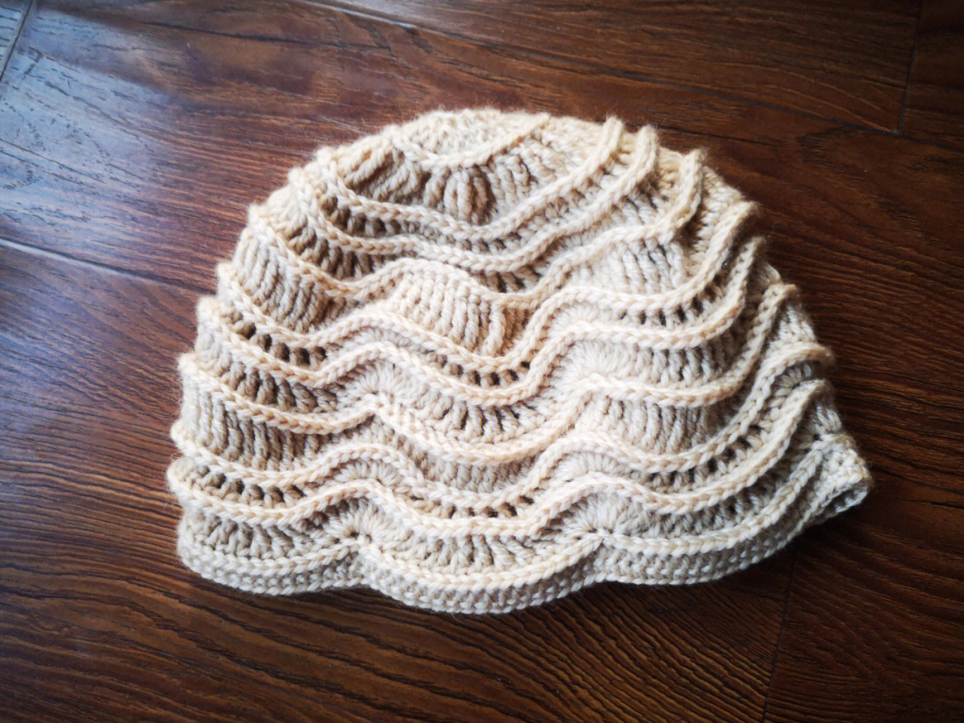 波浪花帽子的编织方法图片