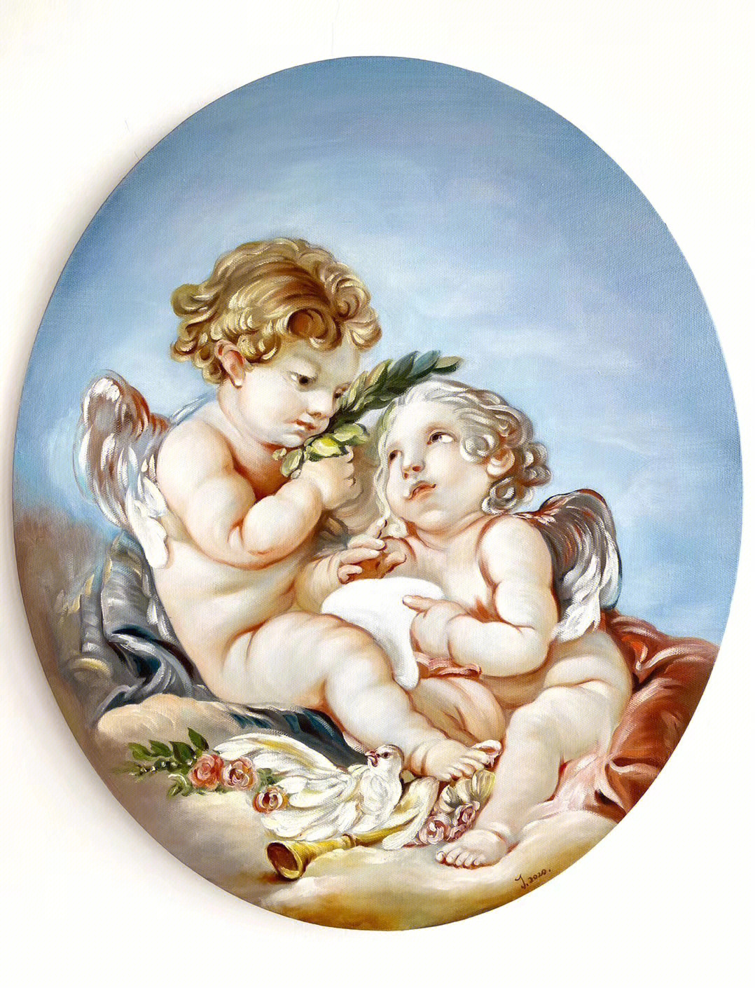 古典油画小天使
