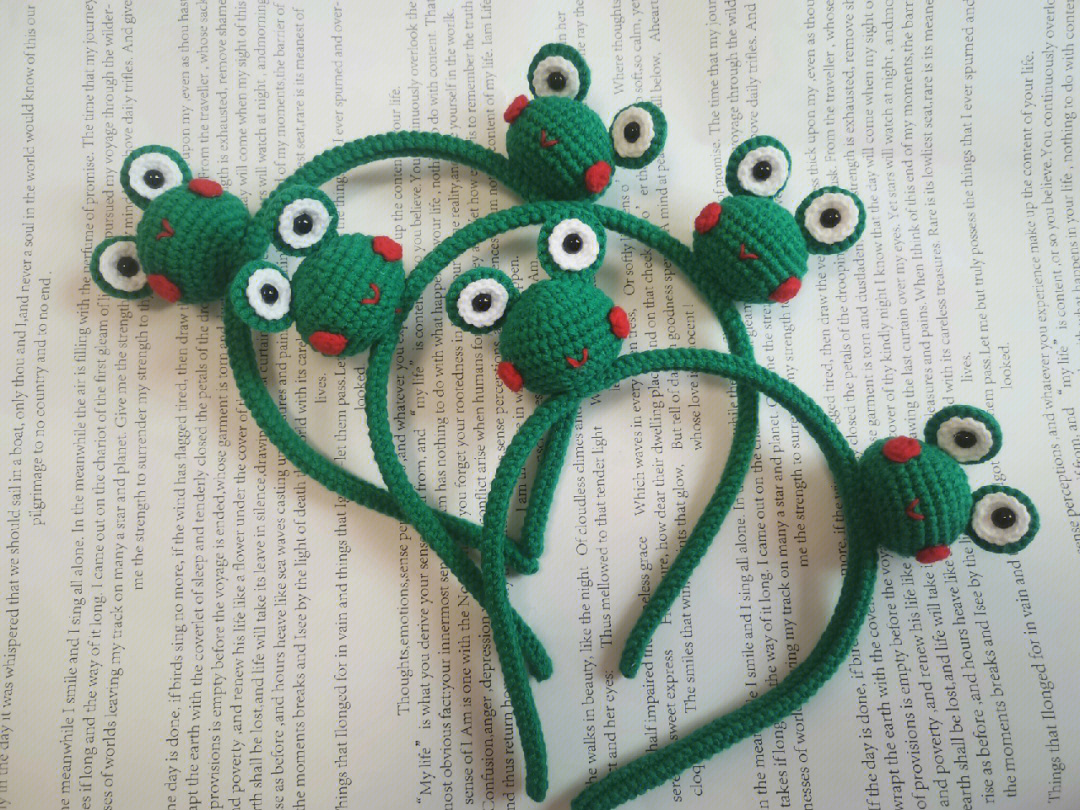 青蛙手环教程毛线编织图片