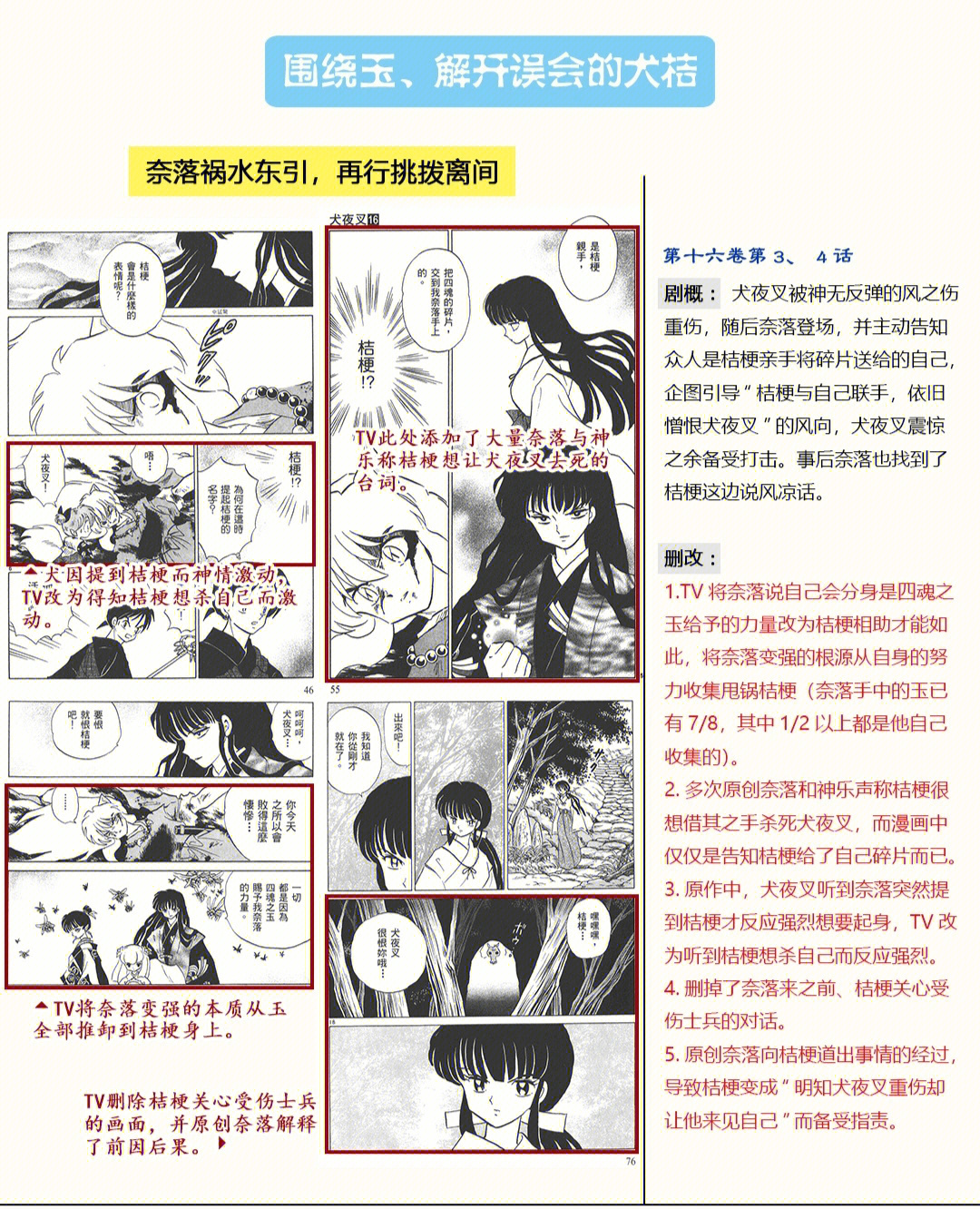 犬夜叉漫画犬桔奈桔感情线最全梳理⑦