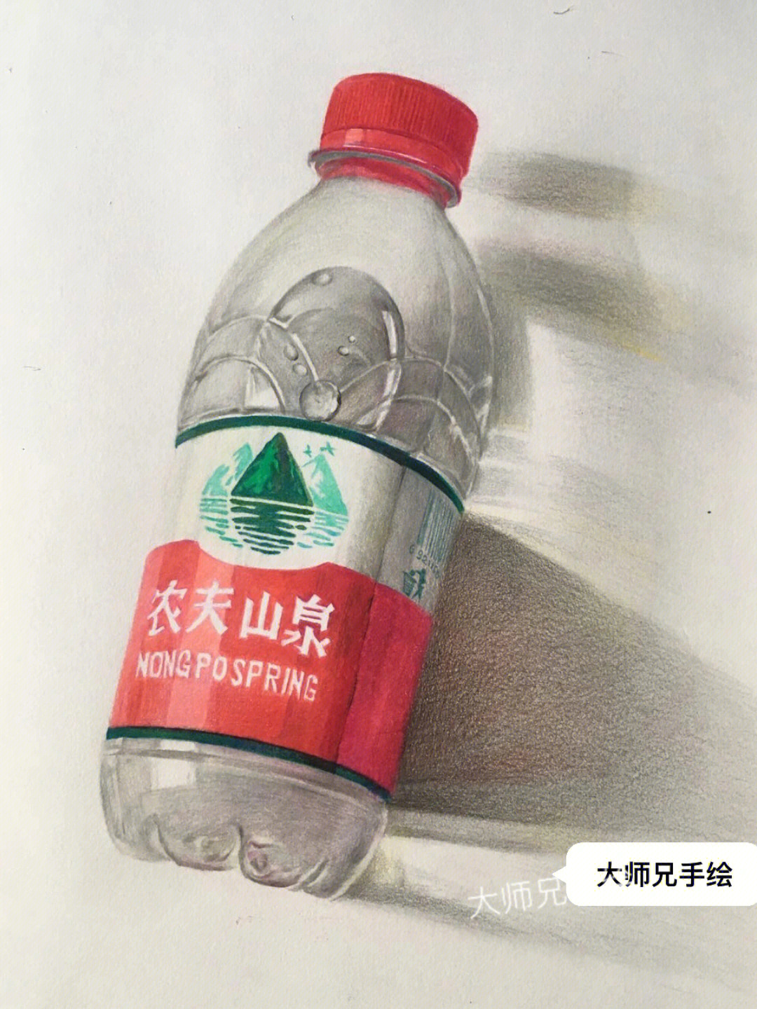 矿泉水怎么画立体图片