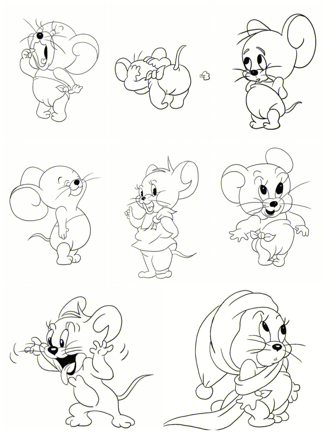 猫和老鼠绘本简笔画图片