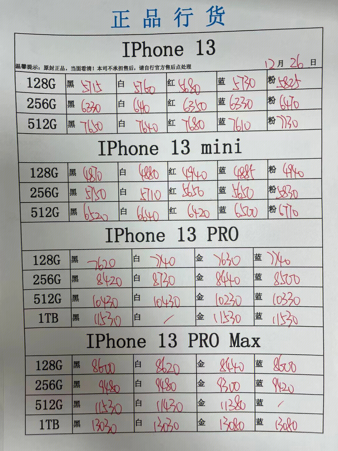 iphone每日报价12月26日